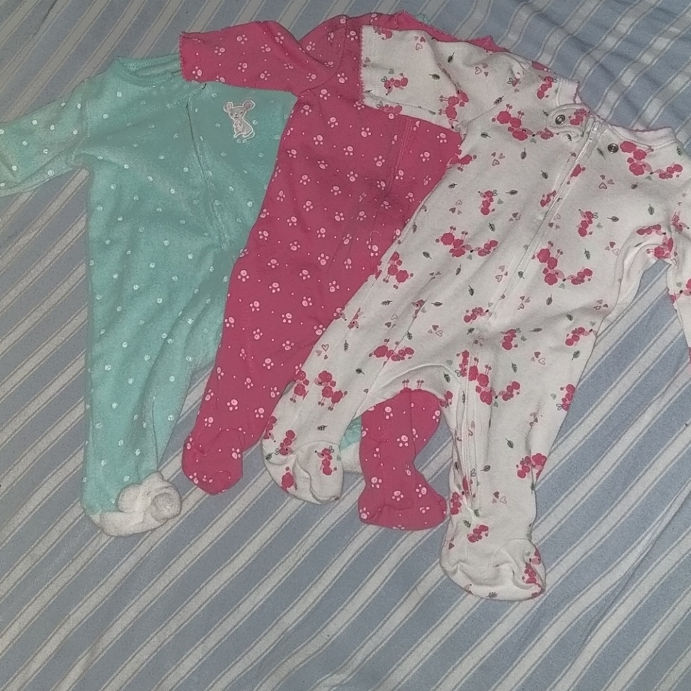 3 babygirl sleepers